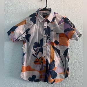Billabong short sleeve button Hawaiian style shirt boys size medium